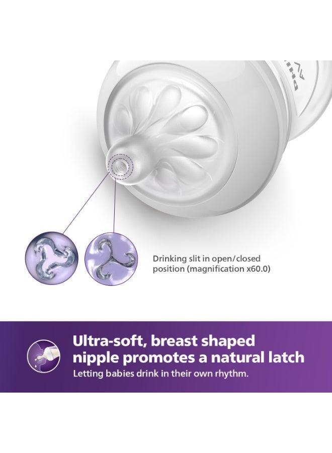 Avent Philips AVENT Natural Response Plastic Baby Feeding Bottle - 260Ml Baby Milk Bottle, Bpa Free with Babies 1Month+ Teat (260Ml Koala Bear Print) - Image 4